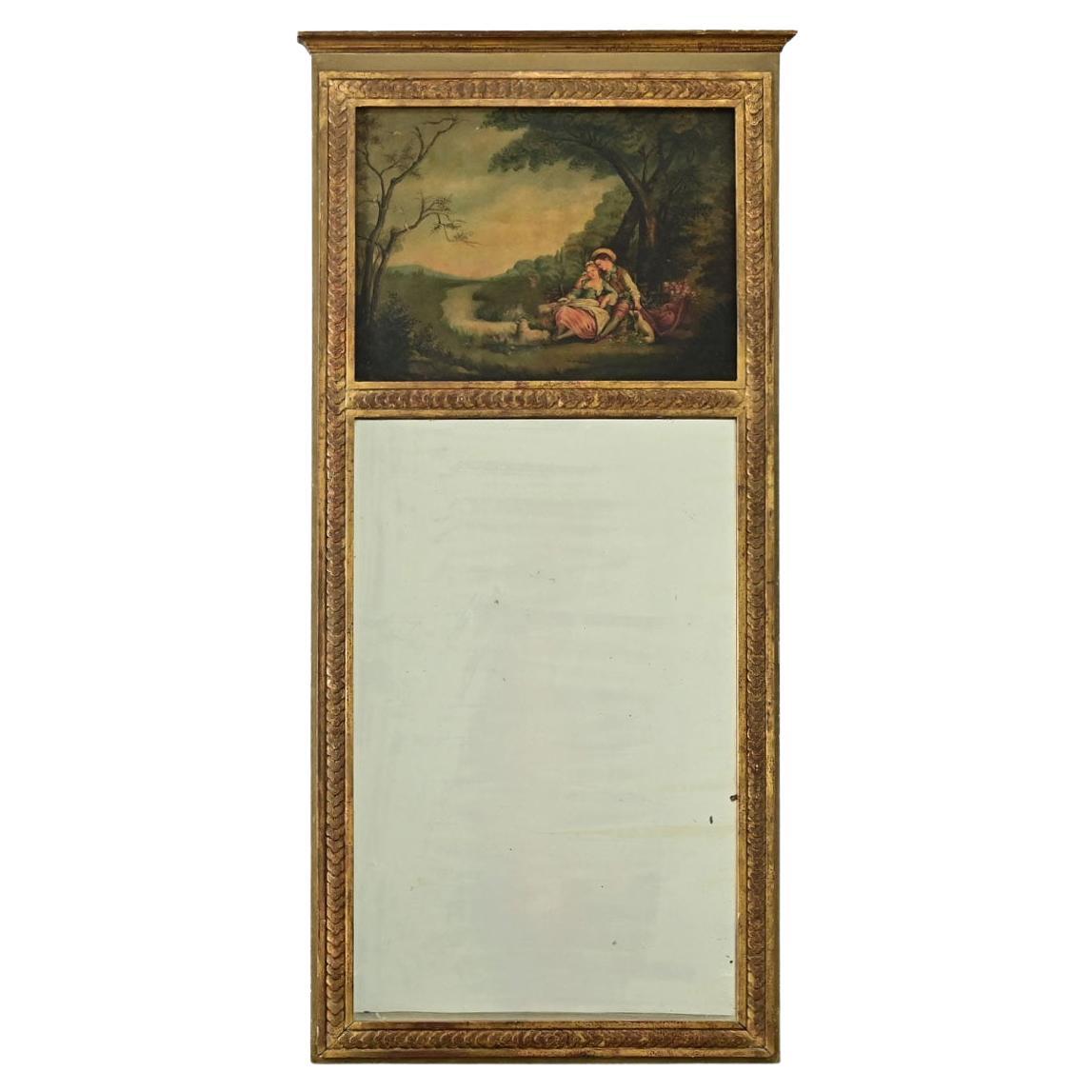 French 19th Century Painted Trumeau