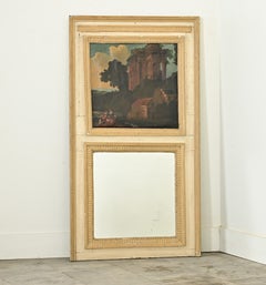 French 19th Century Painted Trumeau Mirror