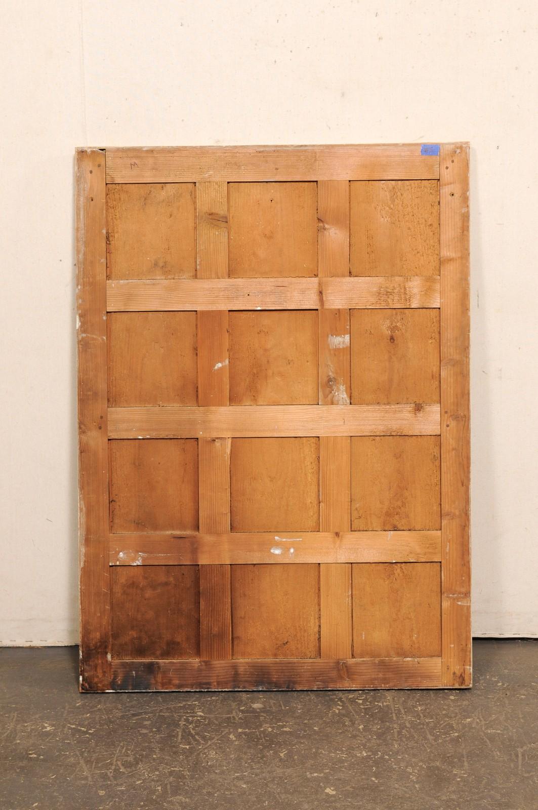 Specchio alto 4 piedi in Wood Wood dipinto del XIX secolo, con vetro originale a due pezzi in vendita 8