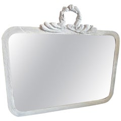 French 19th Century Painted Wood and Gesso Framed Mirror with Original Glass