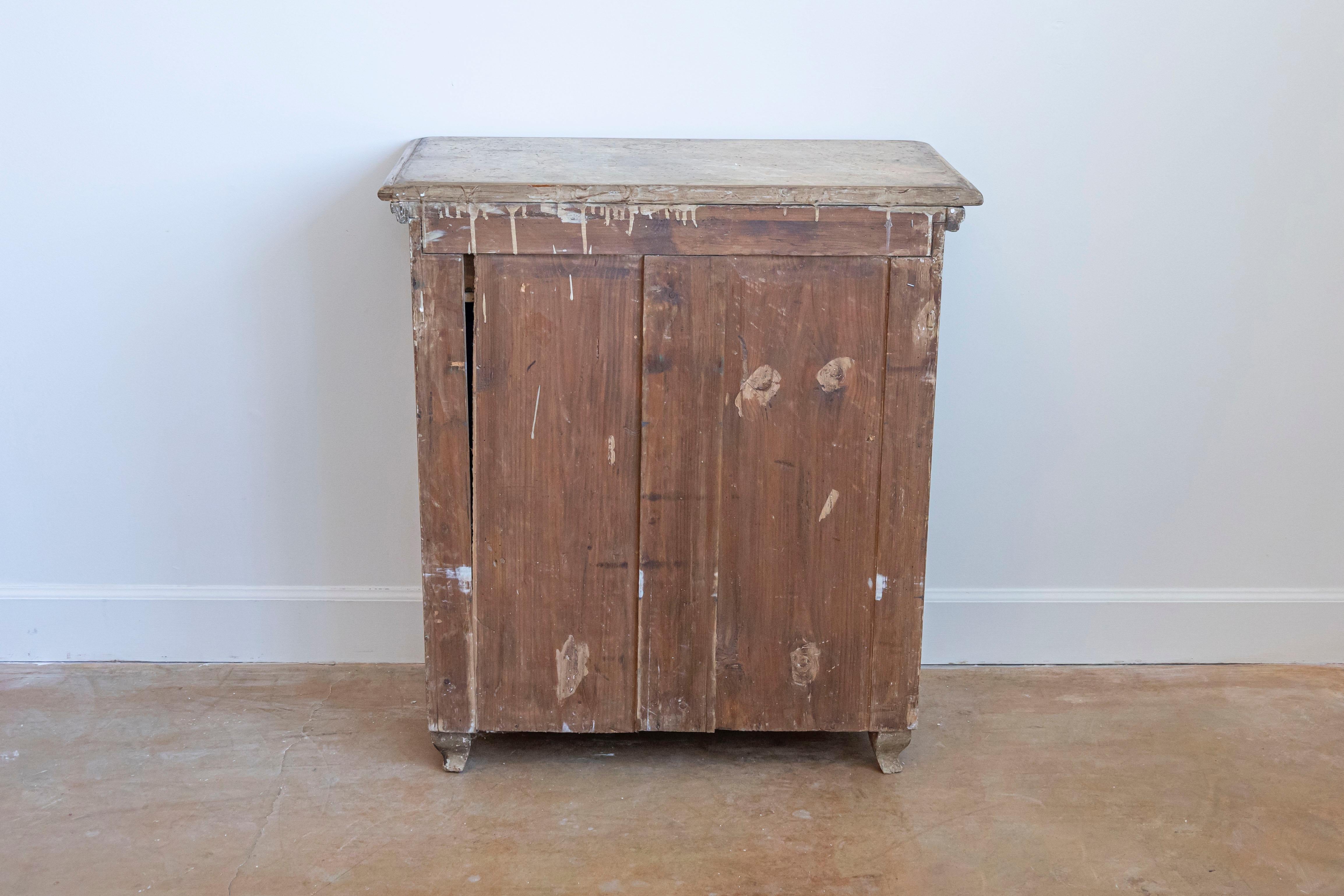 French 19th Century Painted Wood Buffet with Single Drawer over Two Doors 9