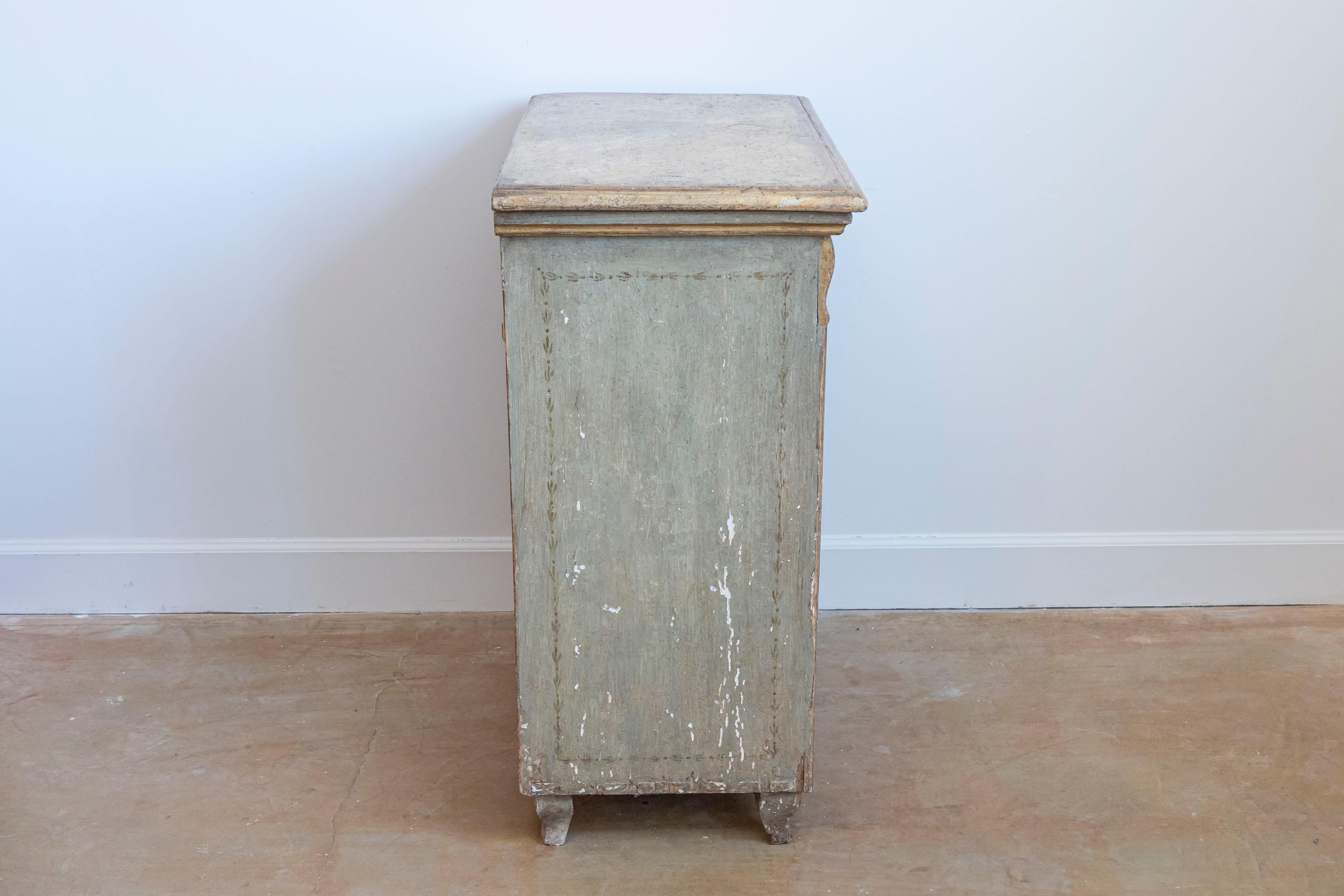French 19th Century Painted Wood Buffet with Single Drawer over Two Doors 5