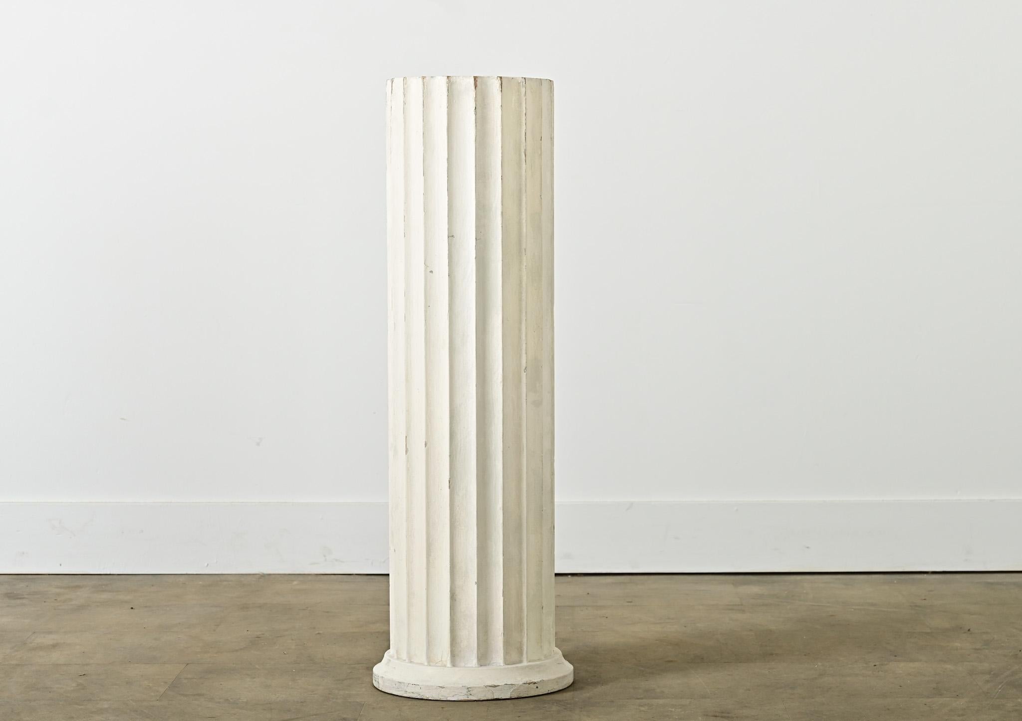 Néoclassique Colonne française en bois peint du 19ème siècle en vente
