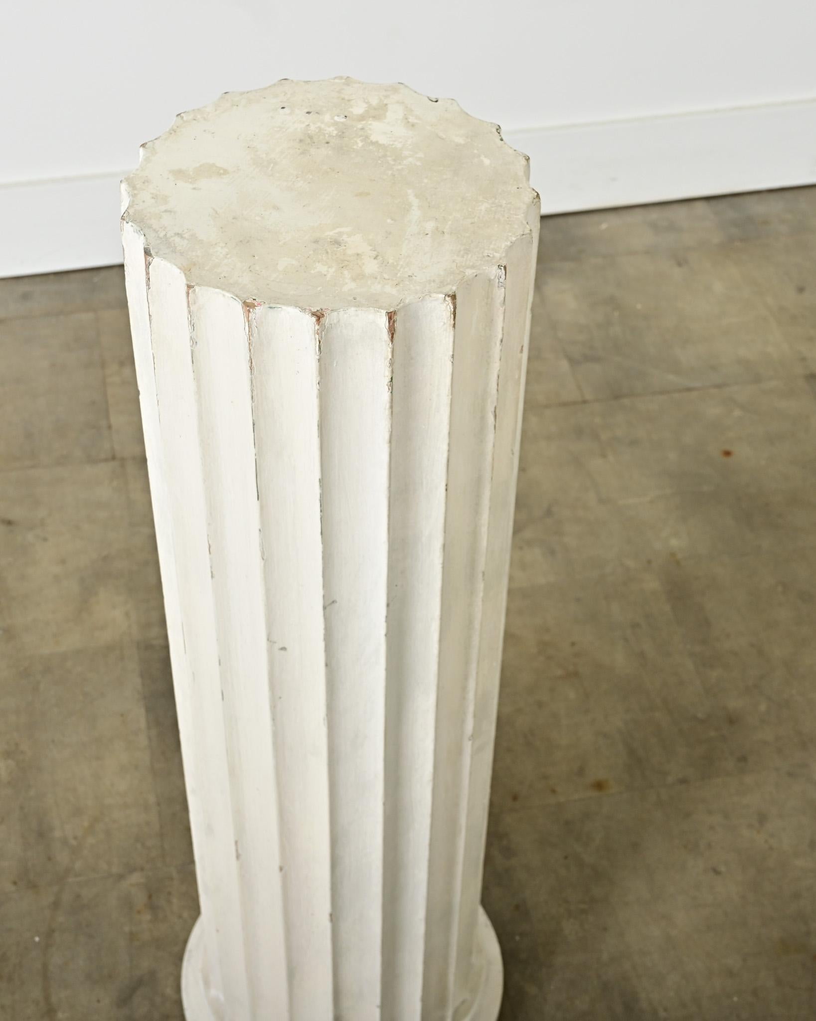 Sculpté Colonne française en bois peint du 19ème siècle en vente