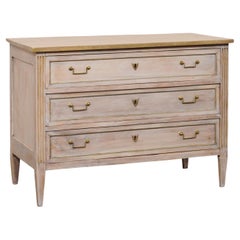 French 19th Century Painted Wood Commode w/Brass Hardware