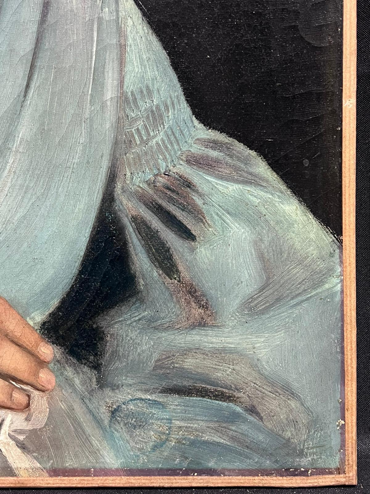 Ritratto di una signora
Artista francese, periodo 1850-1870 circa
olio su tela, senza cornice
tela: 25 x 21,5 pollici
provenienza: collezione privata
condizioni: tela molto fragile e fragile con alcune ammaccature e piccole spaccature alla
