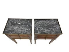 French 19th Century pair lowboy side tables, ca 1880