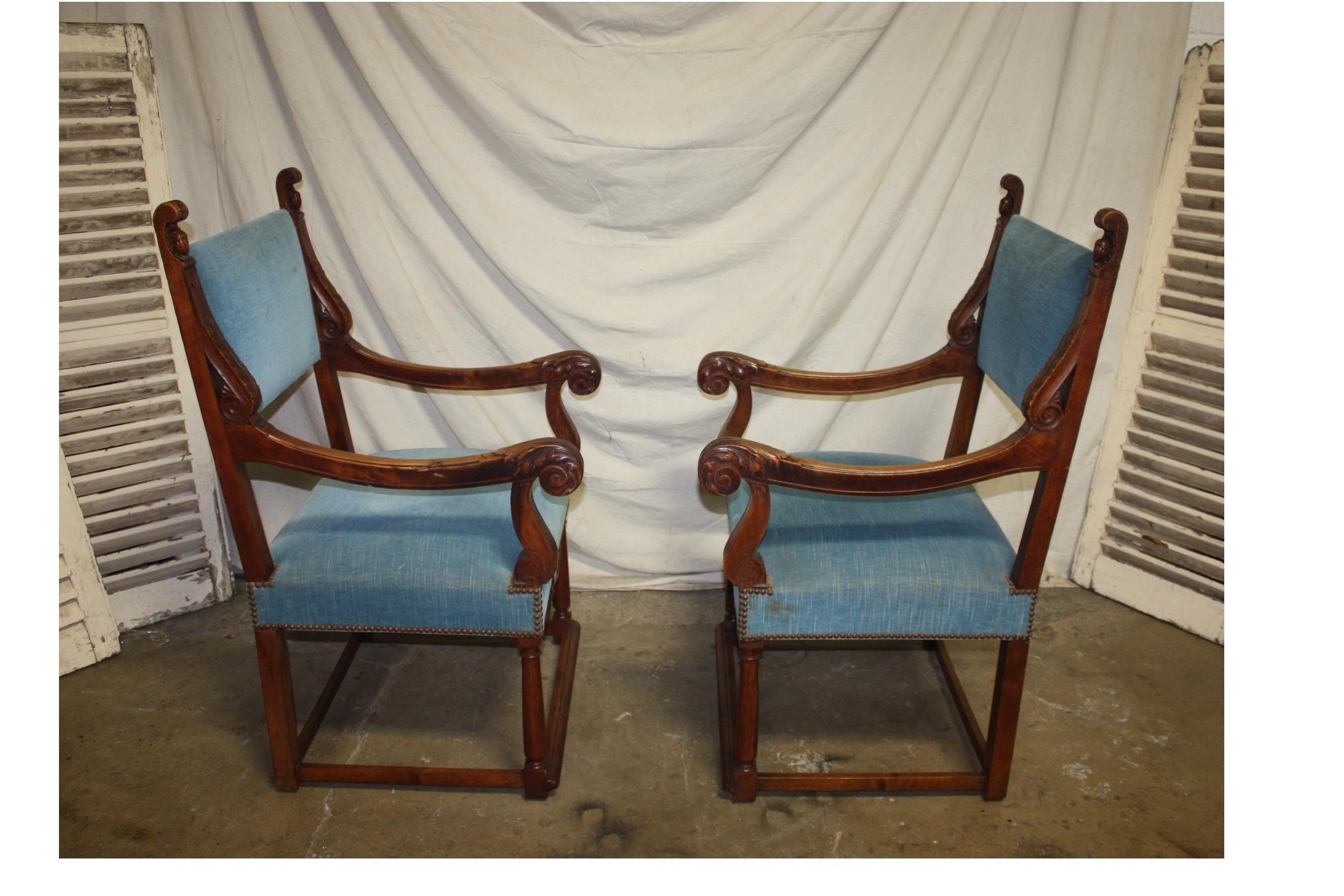 French, 19th Century Pair of Armchairs 1
