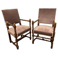 French 19th Century Pair of Armchairs