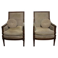 French, 19th Century, Pair of Bergere Chairs