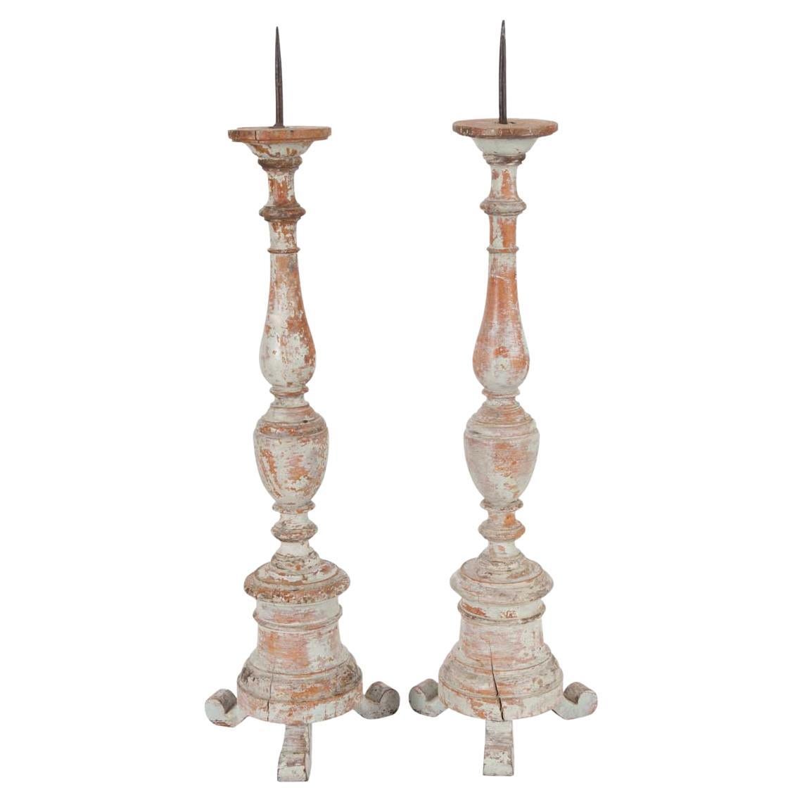 French 19th Century Pair of Candlesticks