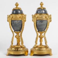 French 19th Century Pair of Cassolettes Convertible in Candlesticks