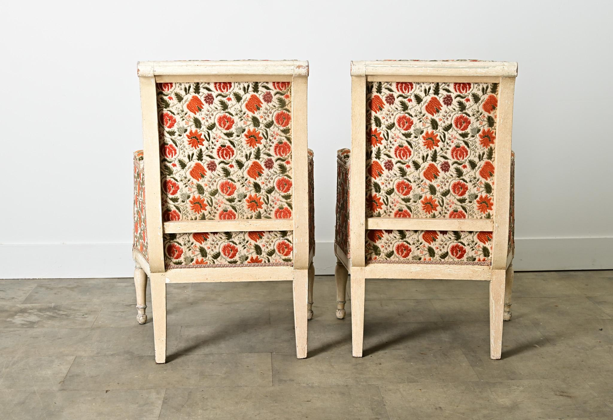 Paire de Bergeres Directoire françaises du 19ème siècle en vente 5