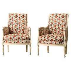 French 19th Century Pair of Directoire Bergeres