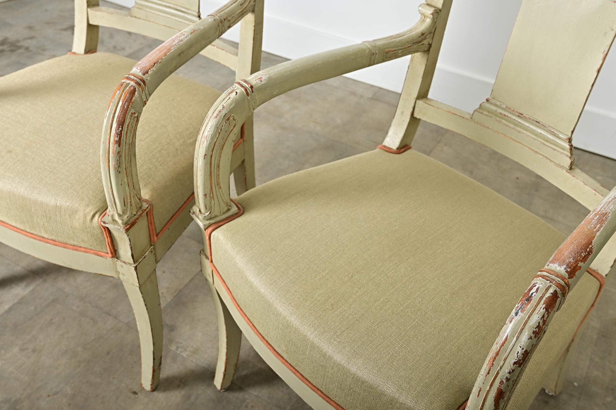 Französisch 19. Jahrhundert Paar Directoire Fauteuils im Angebot 14