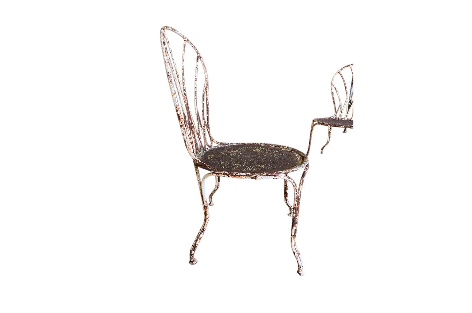 French 19th Century Pair of Garden Chairs 4