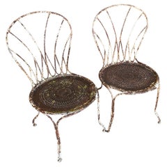French 19th Century Pair of Garden Chairs