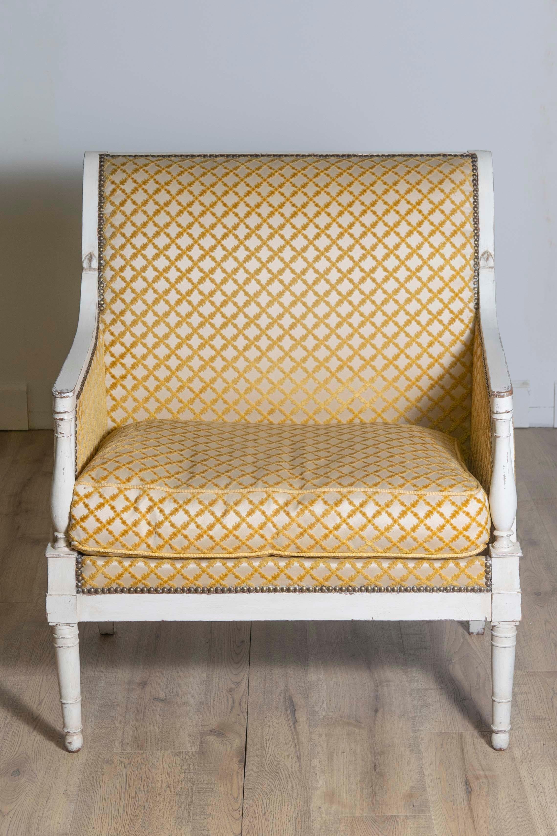 Französisches Paar Marquise-Stühle des 19. Jahrhunderts, um 1890 (Neoklassisch) im Angebot