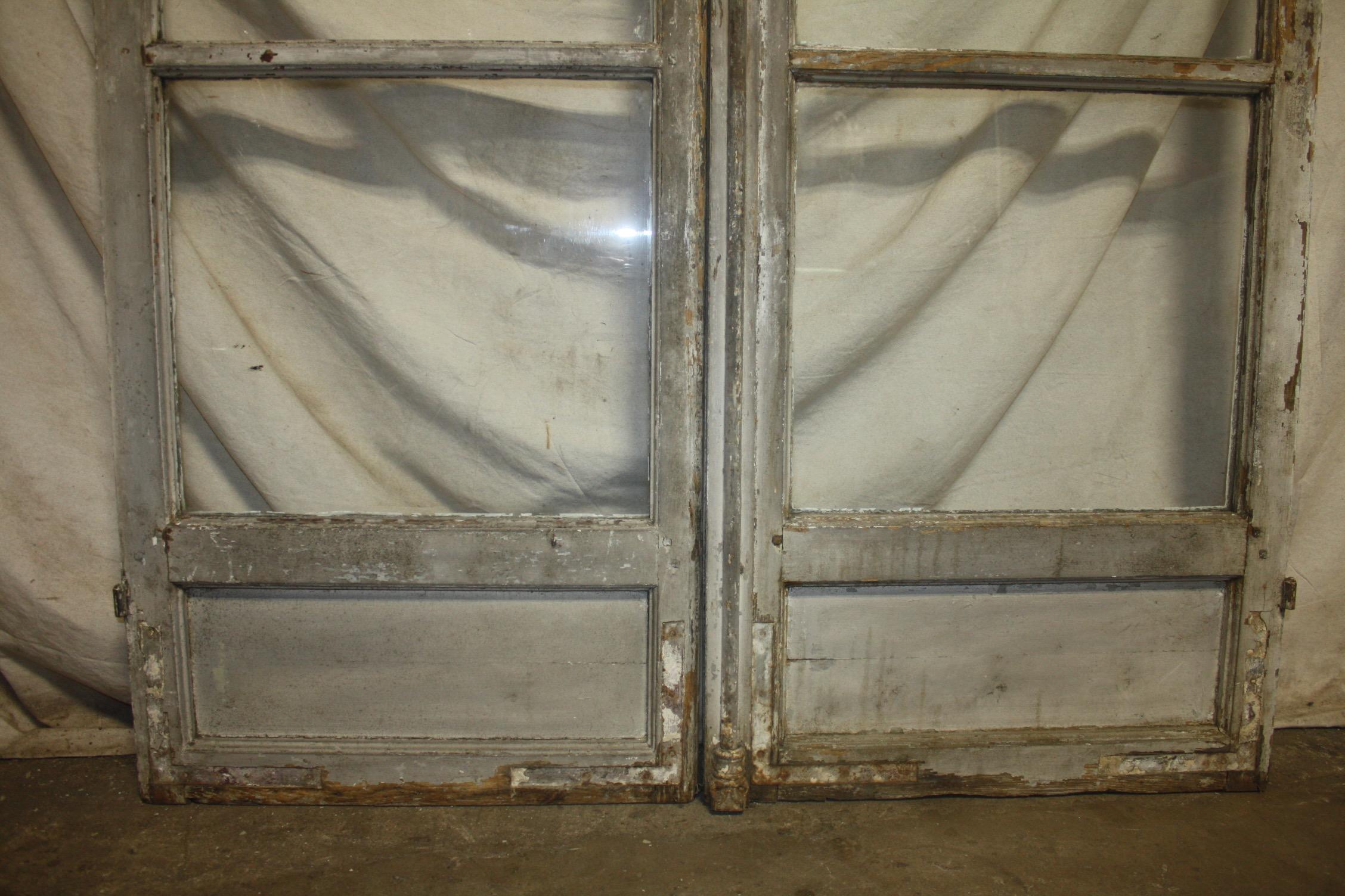 French 19th Century Pair of Painted Doors 11