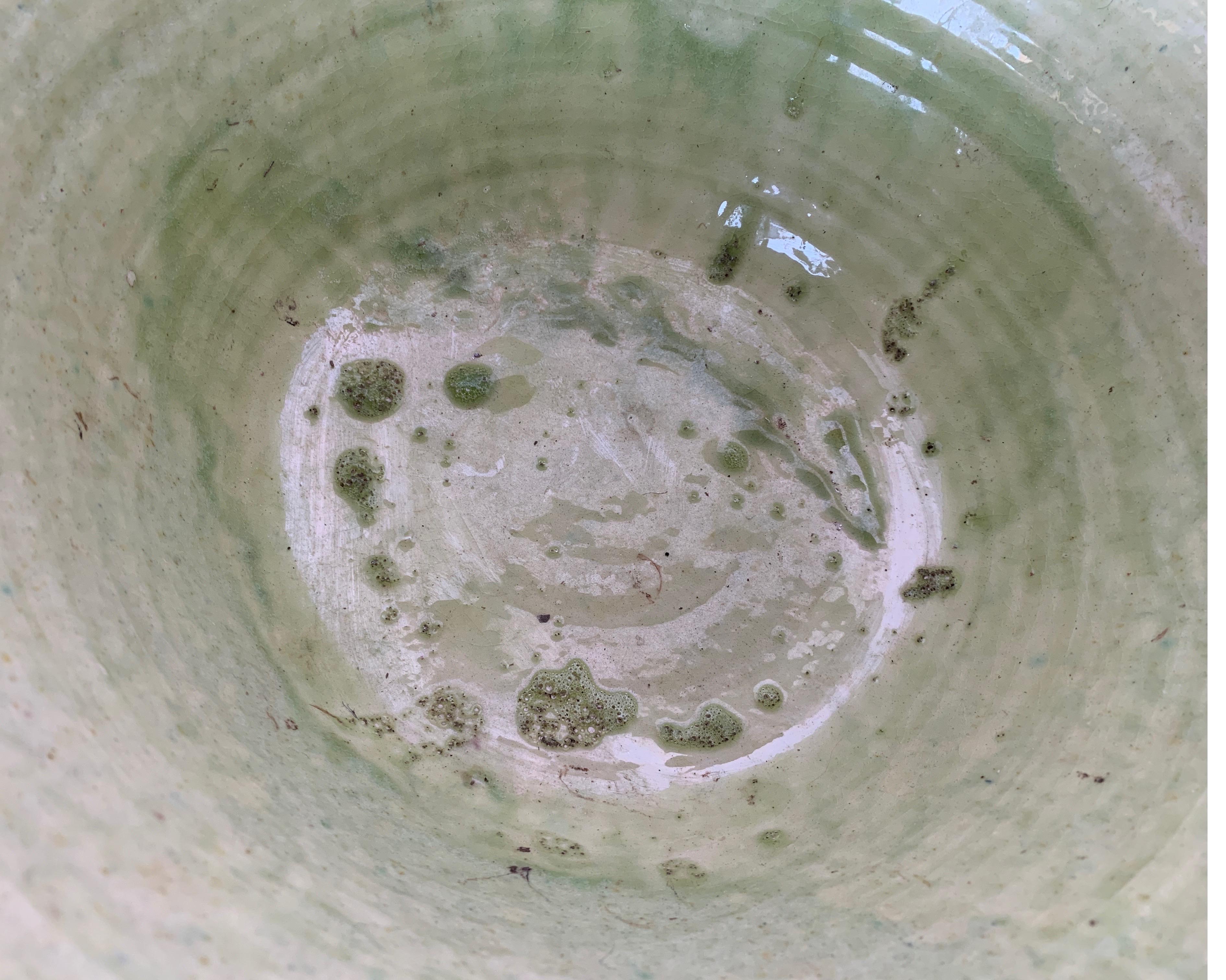 French 19th Century Pale Green Interior Glazed Bowl In Good Condition In Houston, TX