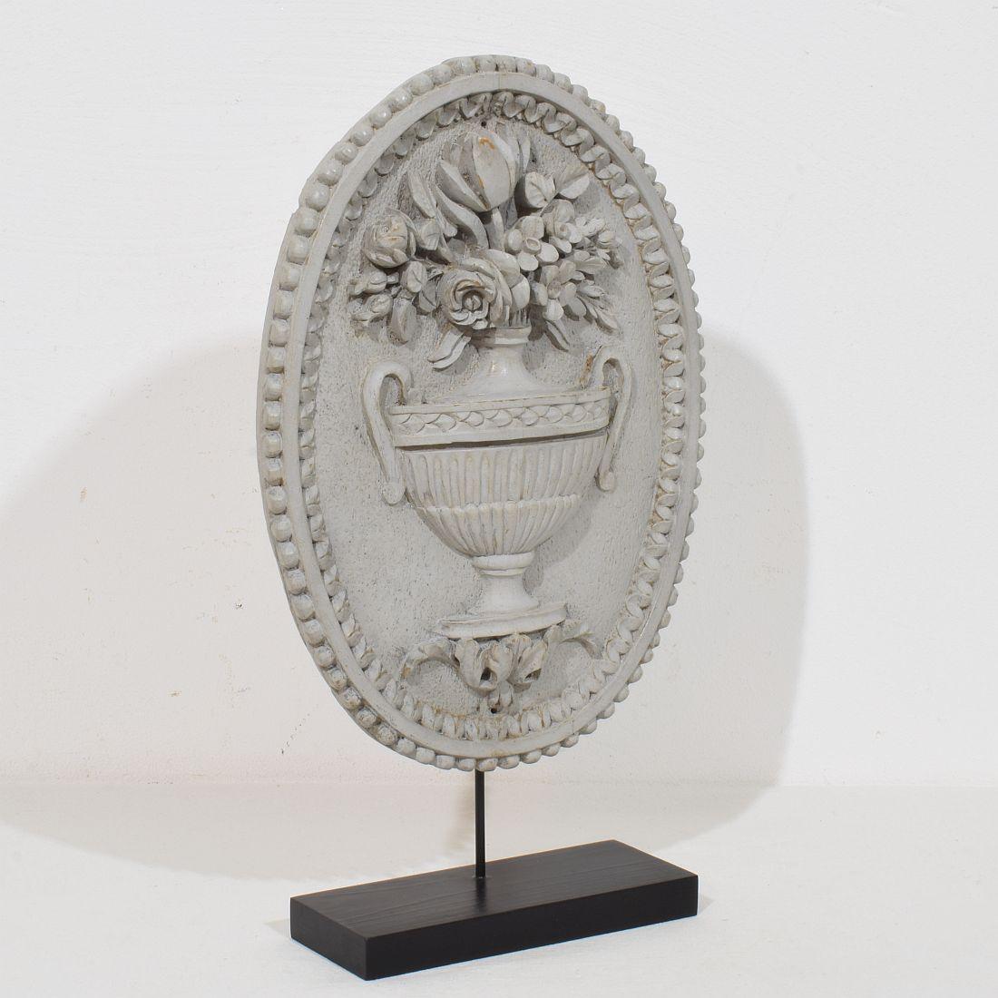 Hand-Carved French 19th Century Panel In Louis XVI Style For Sale