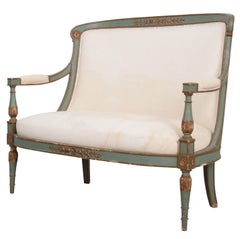 French 19th Century Parcel-Gilt Empire Settee