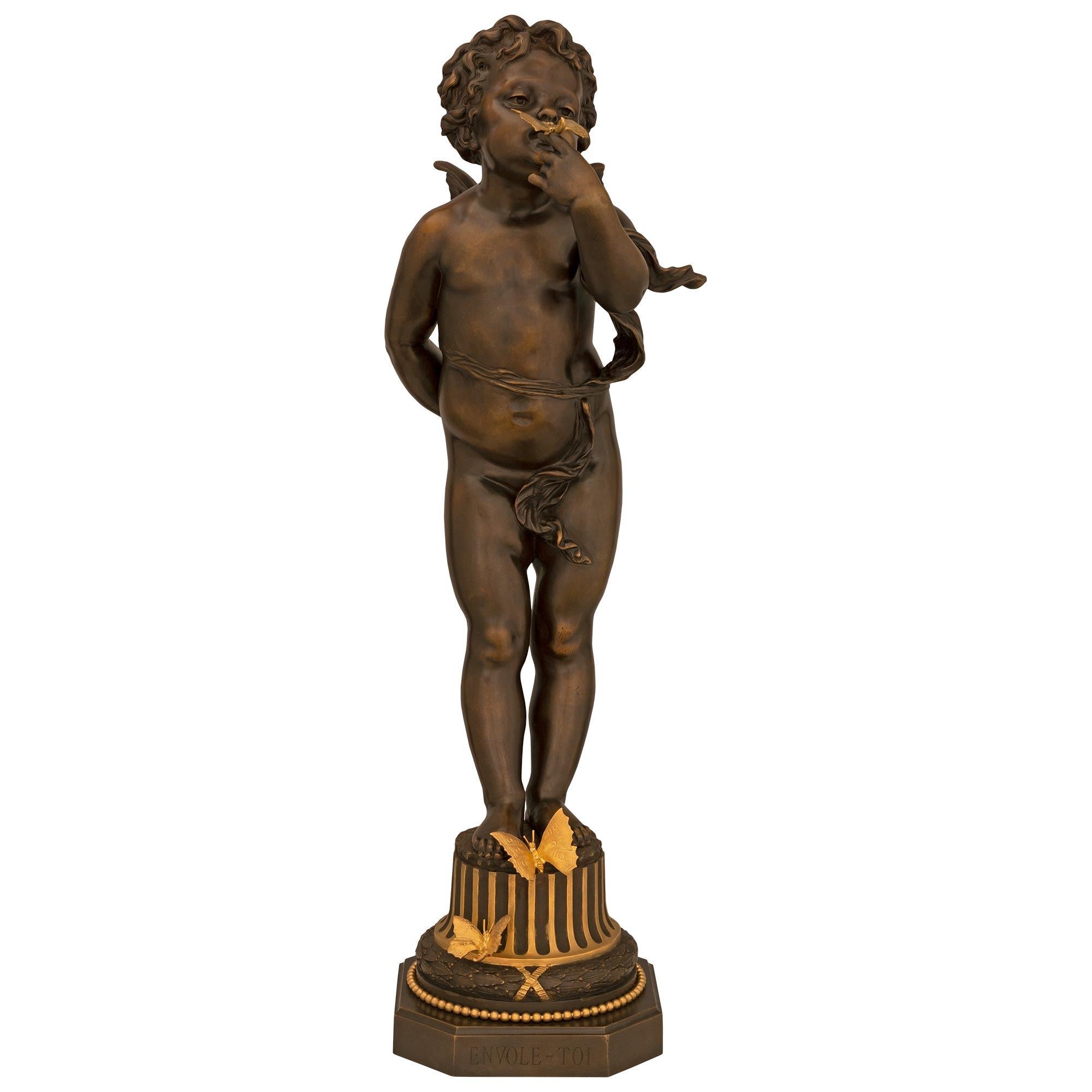 Bronze patiné français du 19ème siècle attribué à Fervill Suan en vente 6