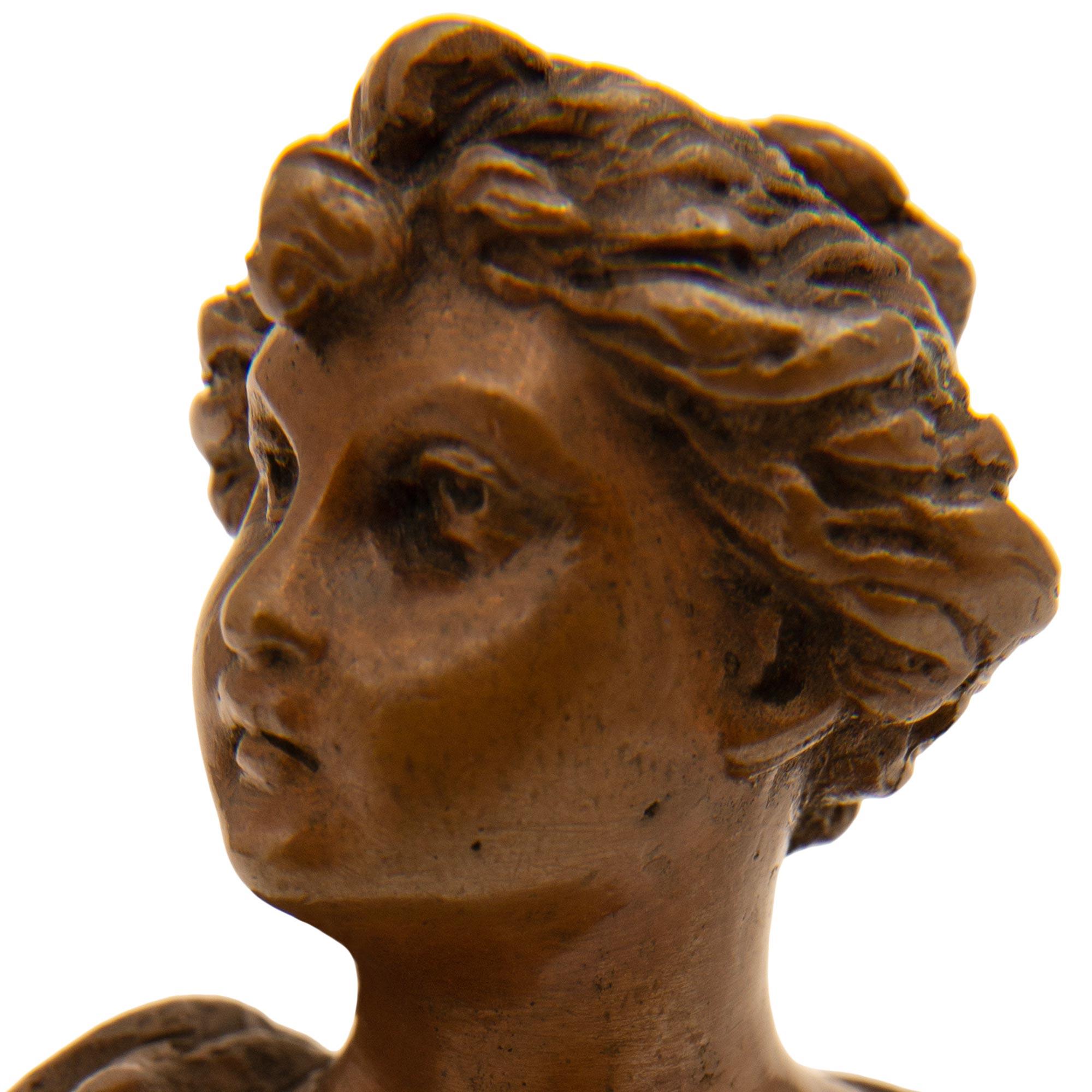 Busto in bronzo patinato francese del XIX secolo In condizioni buone in vendita a West Palm Beach, FL