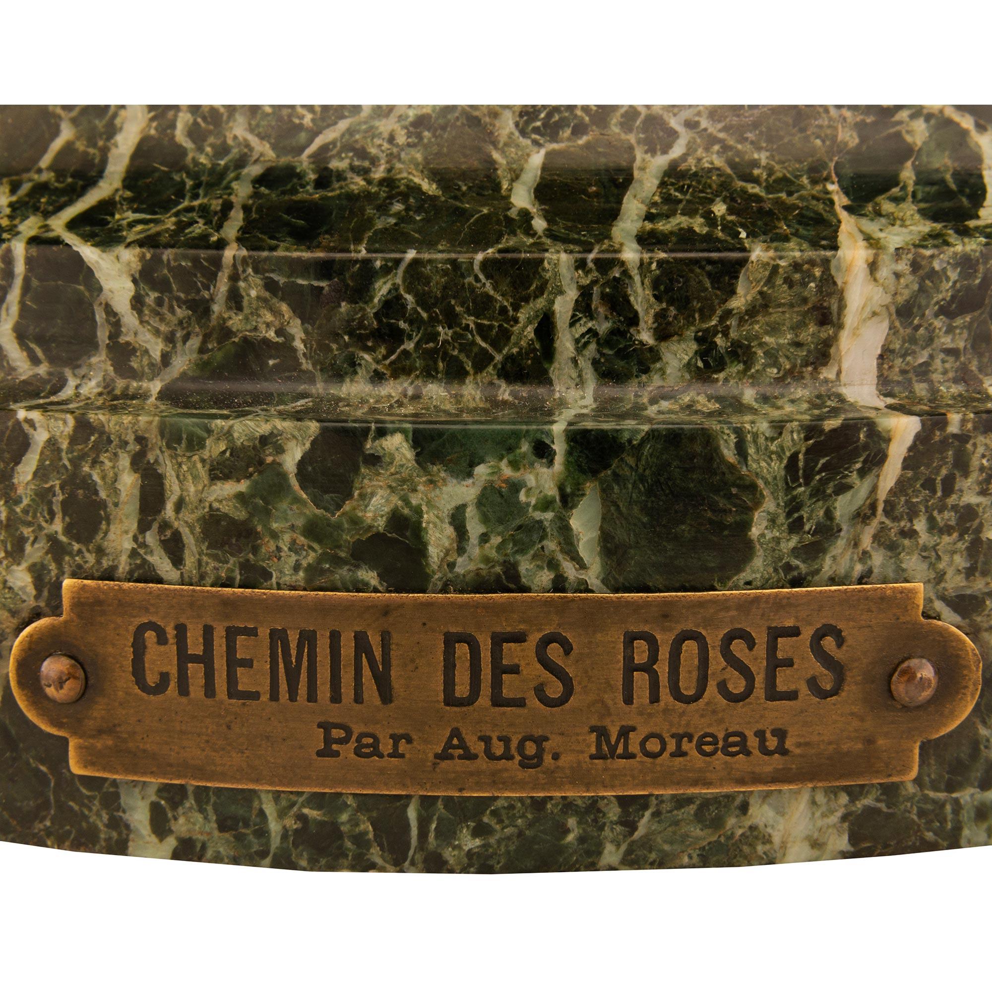 French 19th Century Patinated Bronze Entitled ‘Chemin Des Roses’ by August Morea For Sale 8