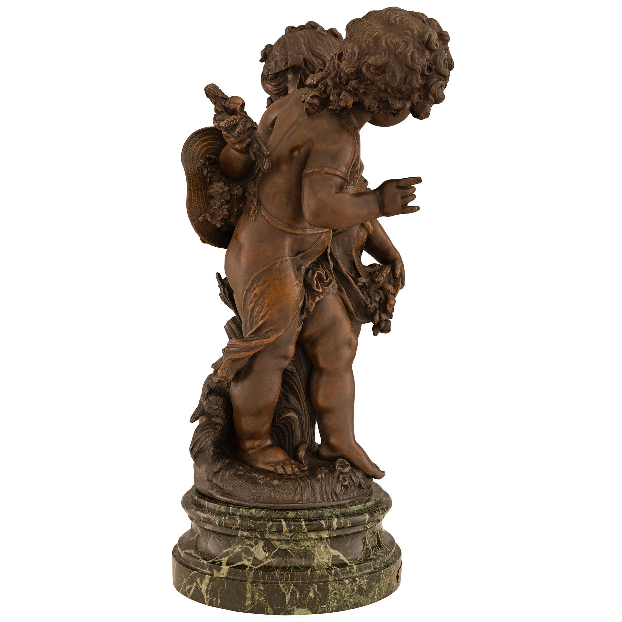 French 19th Century Patinated Bronze Entitled ‘Chemin Des Roses’ by August Morea For Sale 2