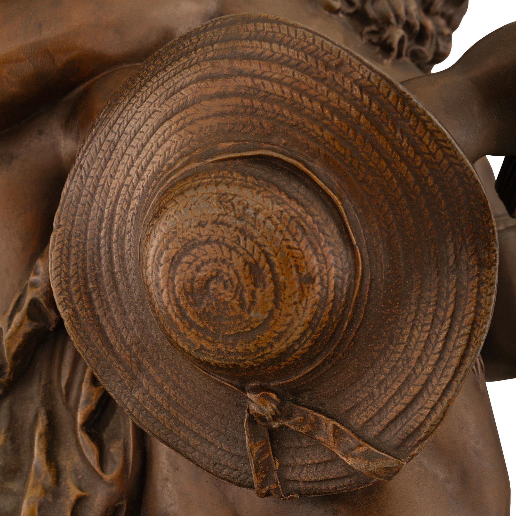 Bronze patiné français du XIXe siècle intitulé « Chemin des Roses » par August Morea en vente 2