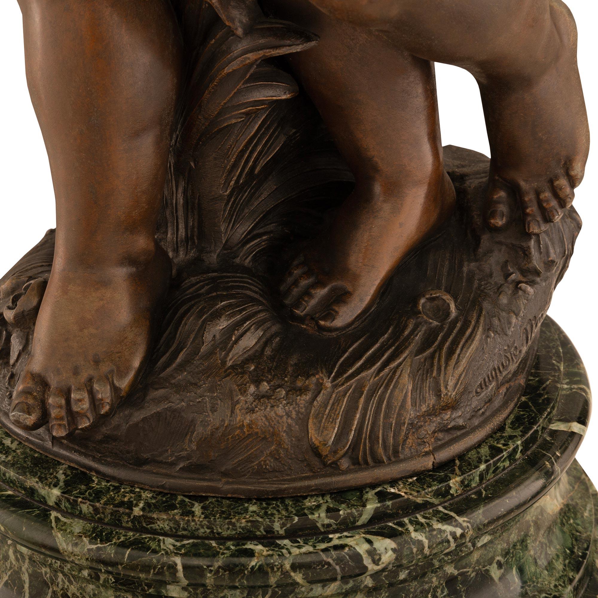 Bronze patiné français du XIXe siècle intitulé « Chemin des Roses » par August Morea en vente 3