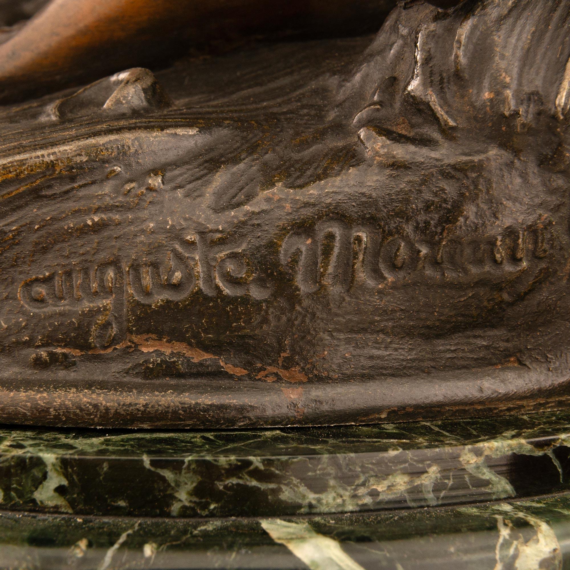 Bronze patiné français du XIXe siècle intitulé « Chemin des Roses » par August Morea en vente 4