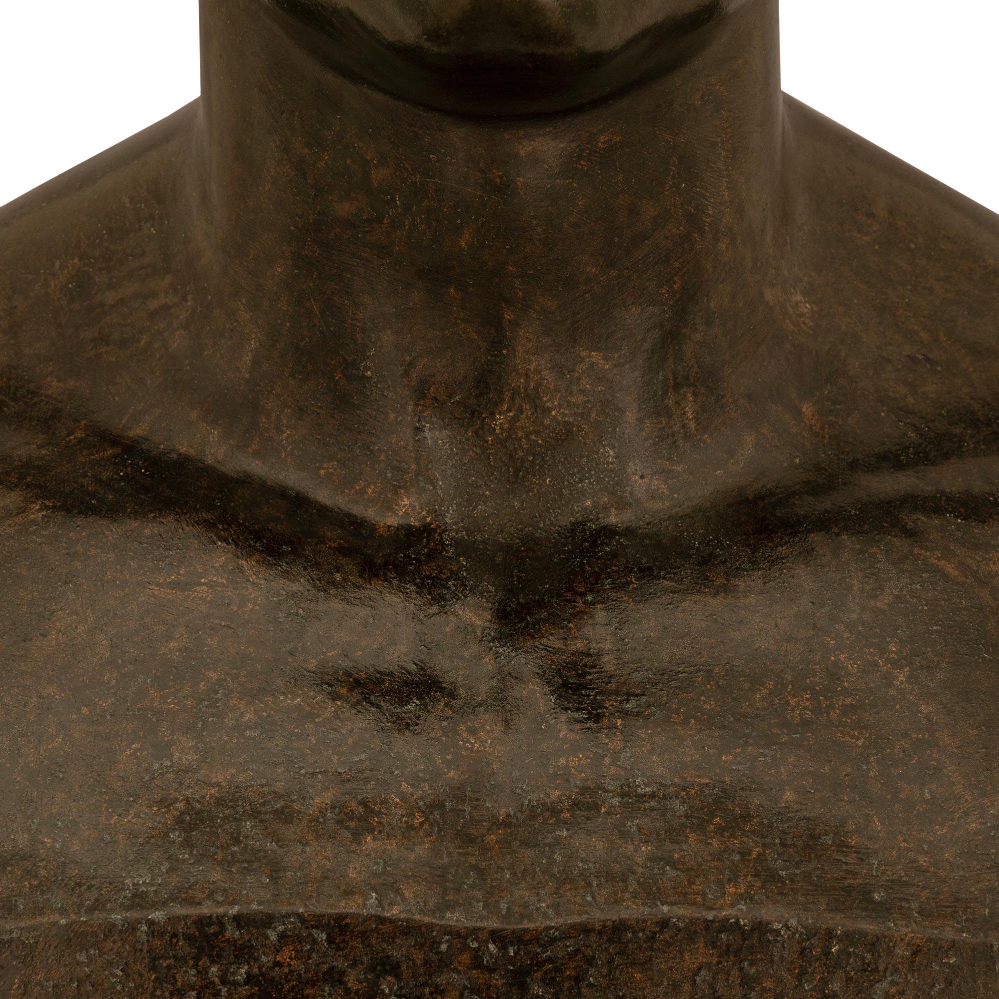 Busto francés de Napoleón en bronce patinado, caoba y ormolu del siglo XIX Bronce en venta