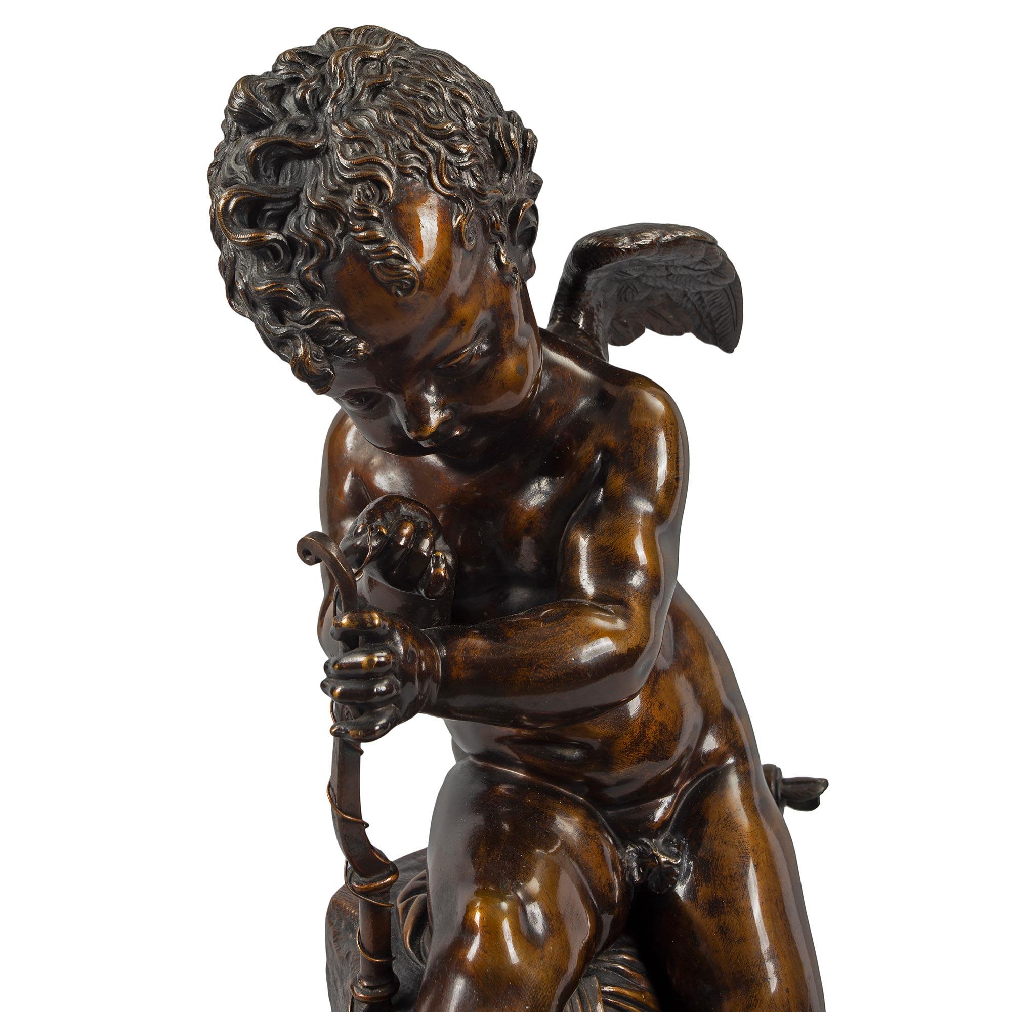 French 19th Century Patinated Bronze Statue, after Charles Gabriel Lemire For Sale 2