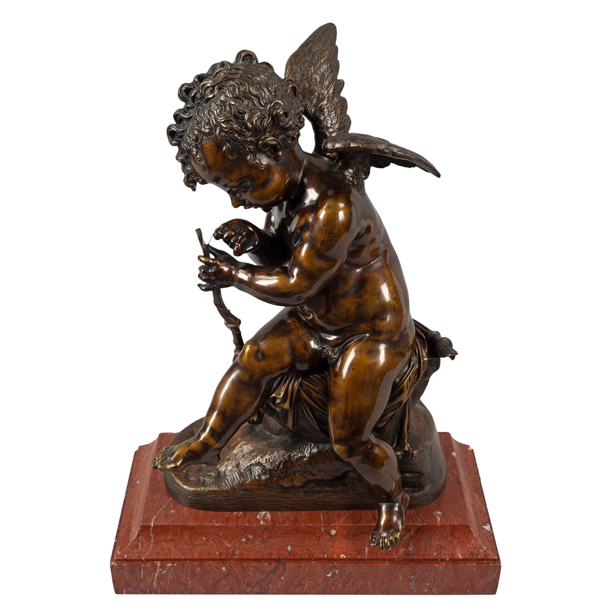 French 19th Century Patinated Bronze Statue, after Charles Gabriel Lemire For Sale 4