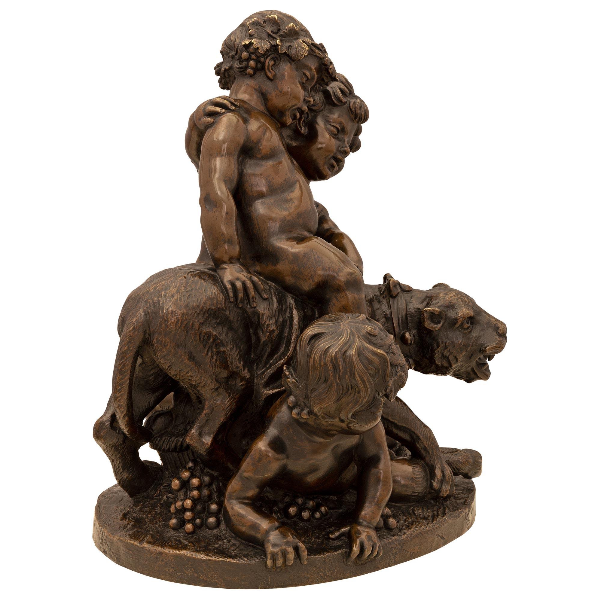Patinierte Bronzestatue aus dem 19. Jahrhundert (Französisch) im Angebot