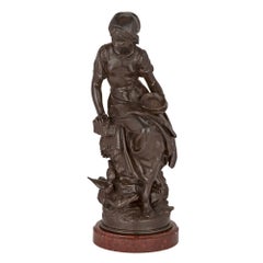 French 19th Century Patinated Bronze Statue