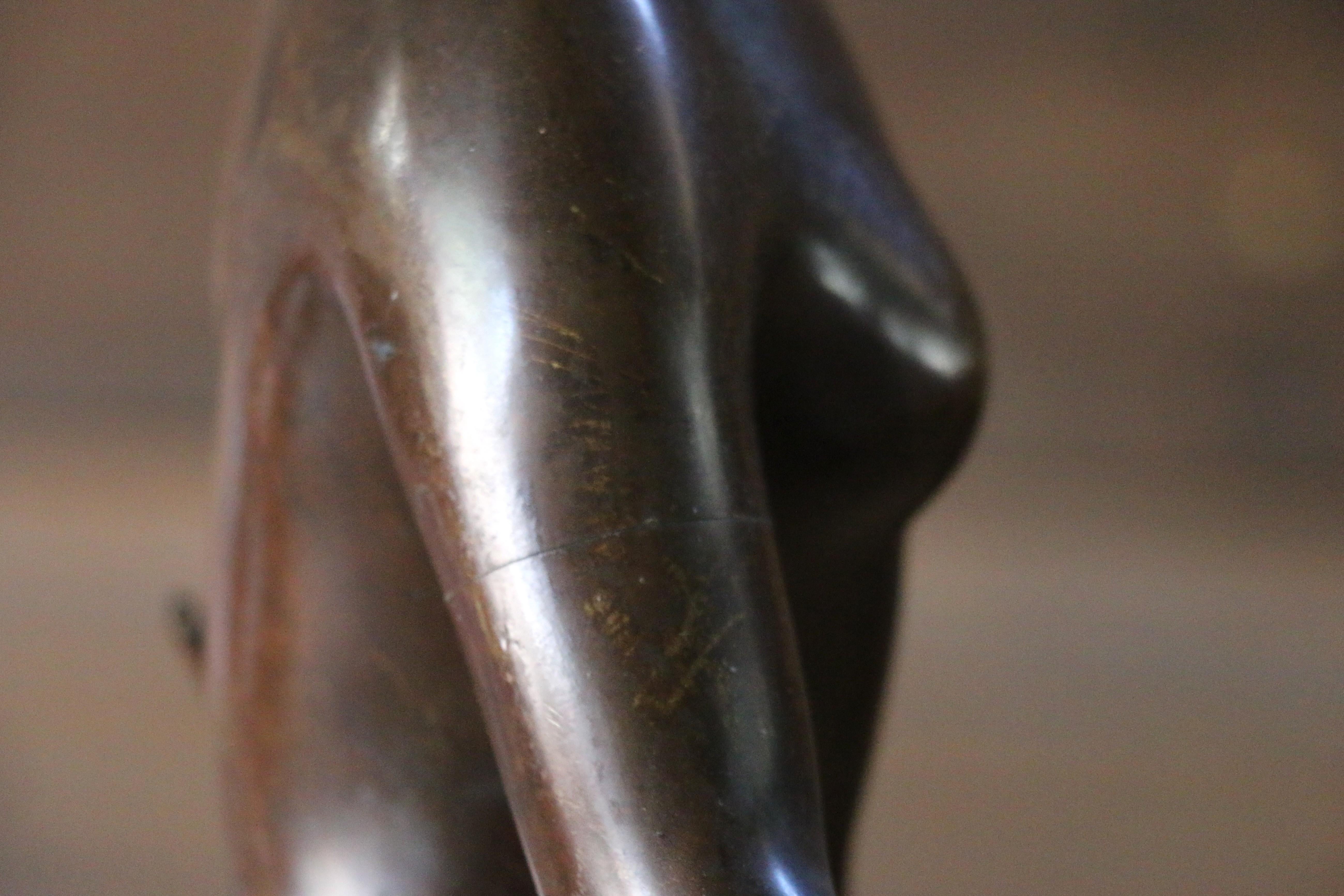 Statua in bronzo patinato francese del XIX secolo di Diana cacciatrice di Jean-Antoin in vendita 5