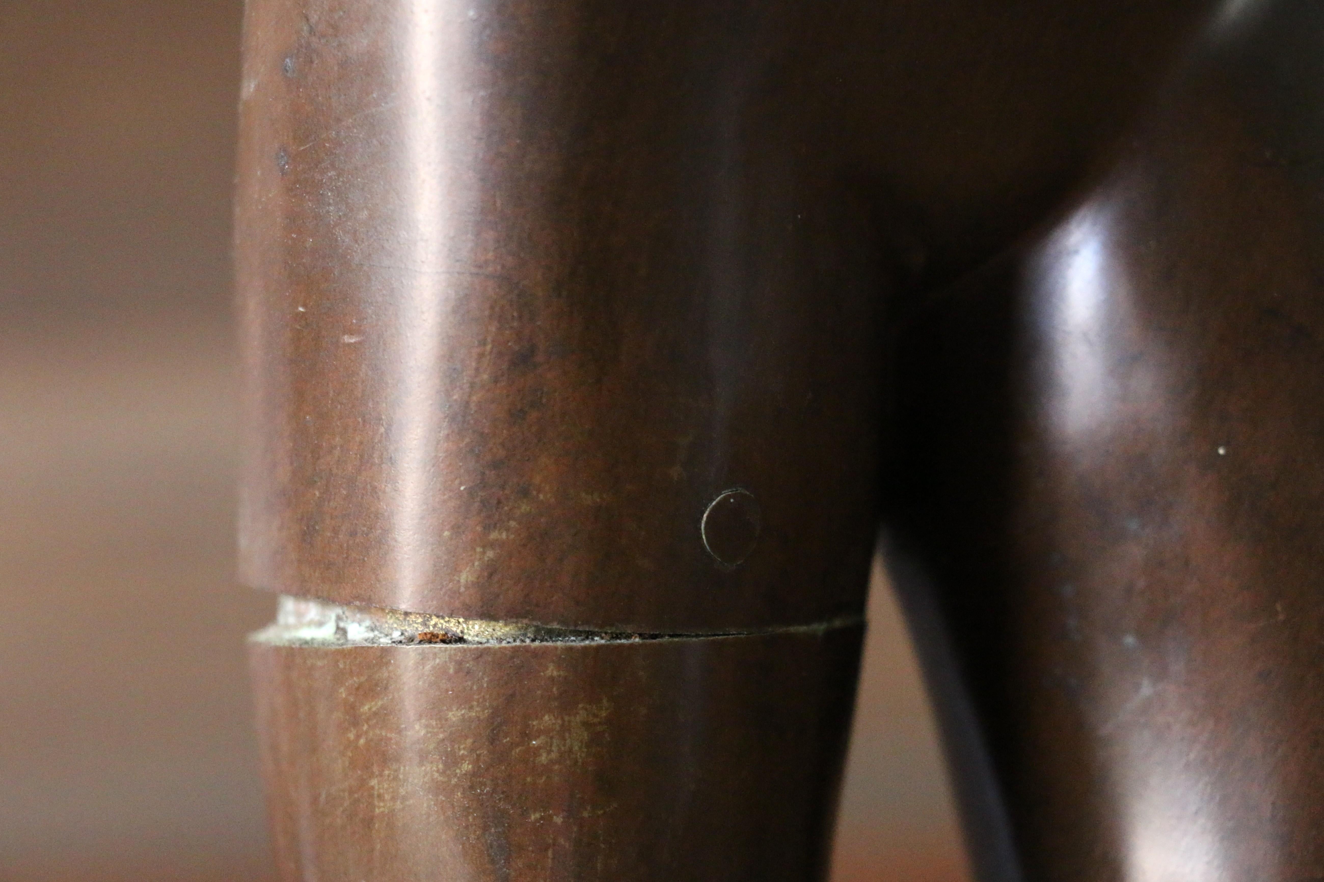 Statua in bronzo patinato francese del XIX secolo di Diana cacciatrice di Jean-Antoin in vendita 9