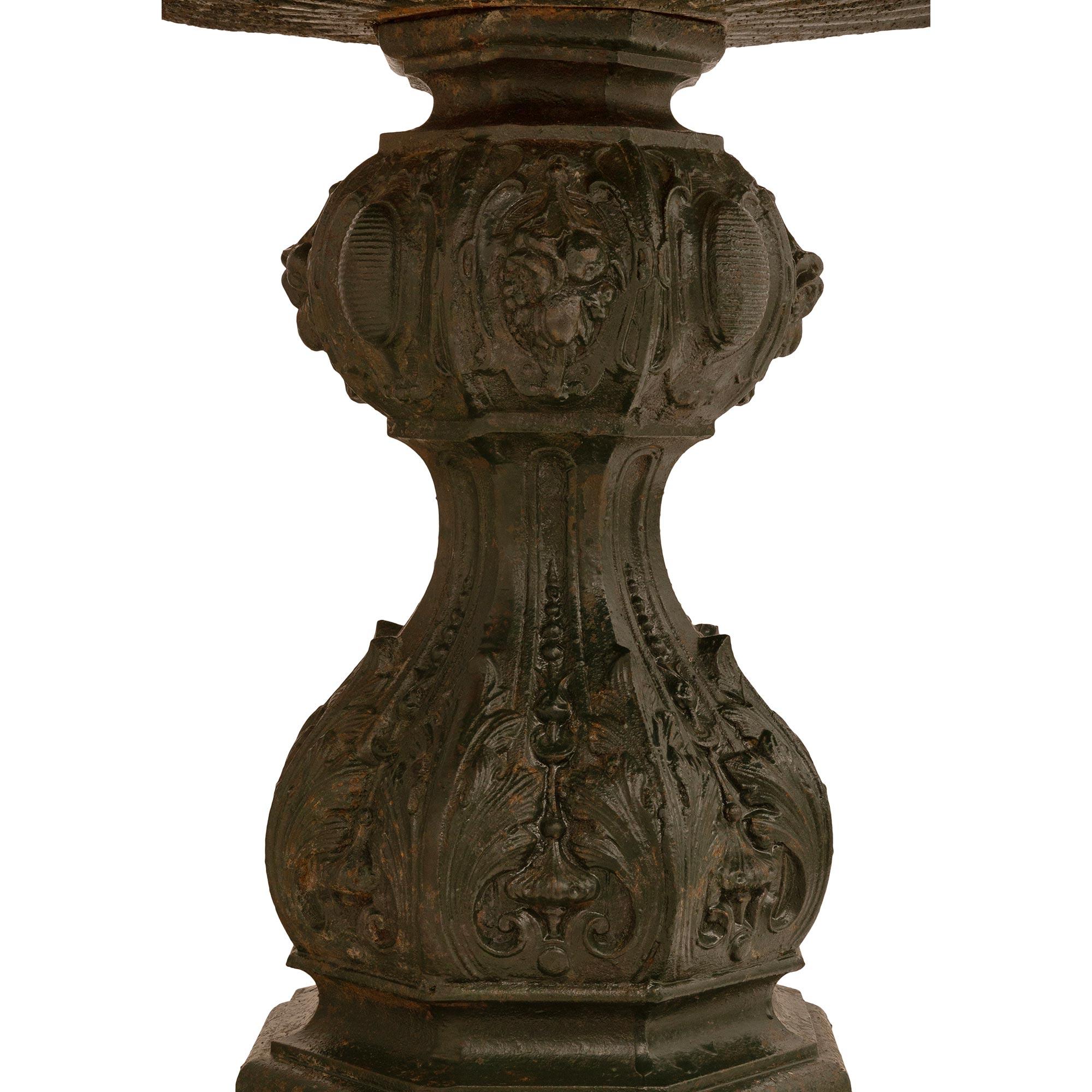 French 19th Century Patinated Cast Iron Fountain, Signed Salin Fondeur For Sale 7