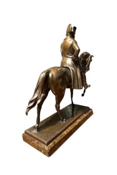 French 19th-Century Patinated Figure of Napoleon Bonaparte on horseback