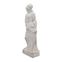 French 19th Century Patinated Terracotta Statue of a Maiden