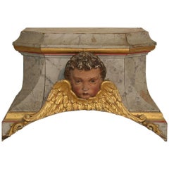 French 19th Century Pedestal with Angel Head