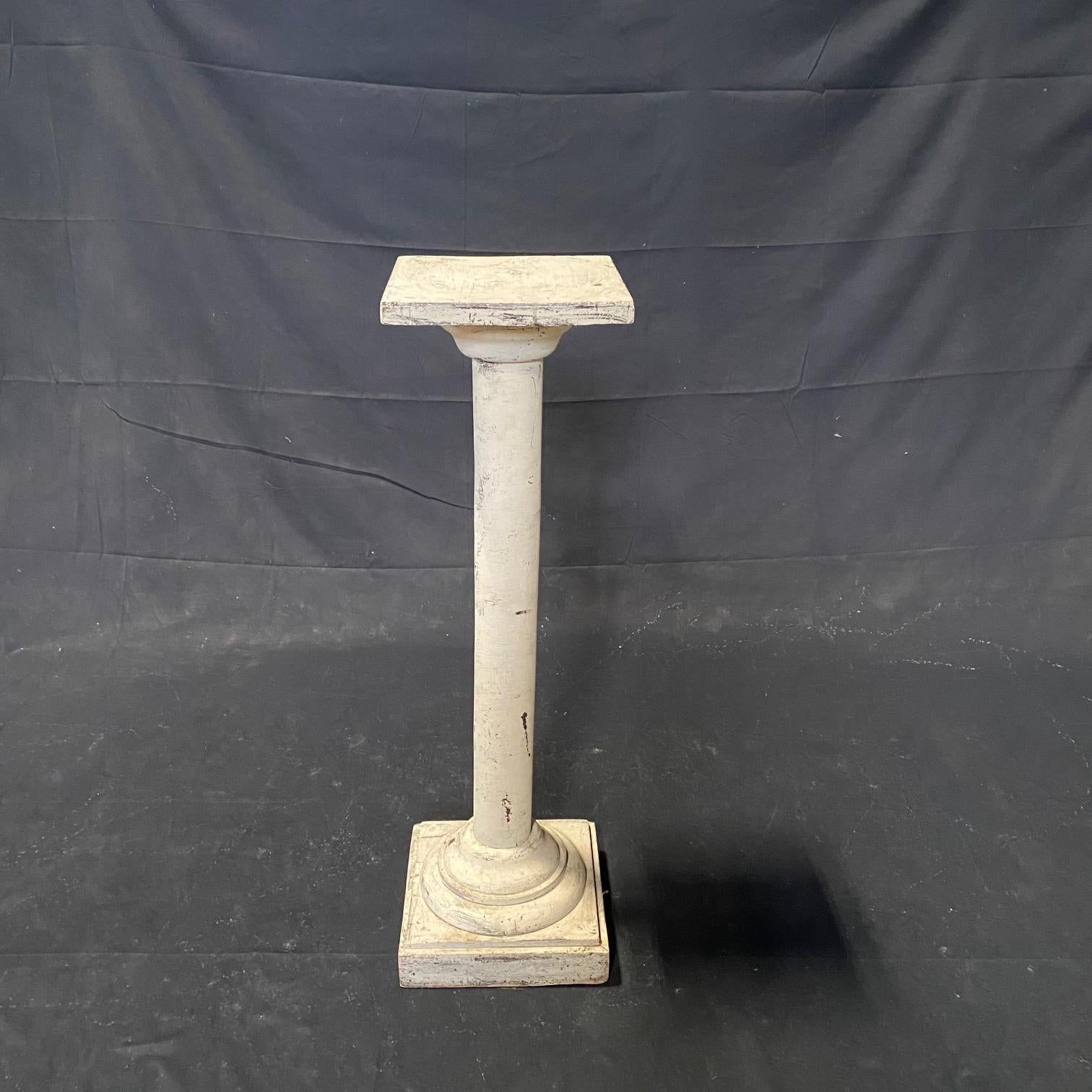  French 19th Century Pedestal Wood Plant Stand or Column with Original Paint For Sale 3