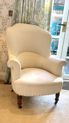 French 19th Century Petal-Back Armchair, Circa 1850