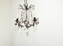 Lampadario francese in cristallo Petite del XIX secolo