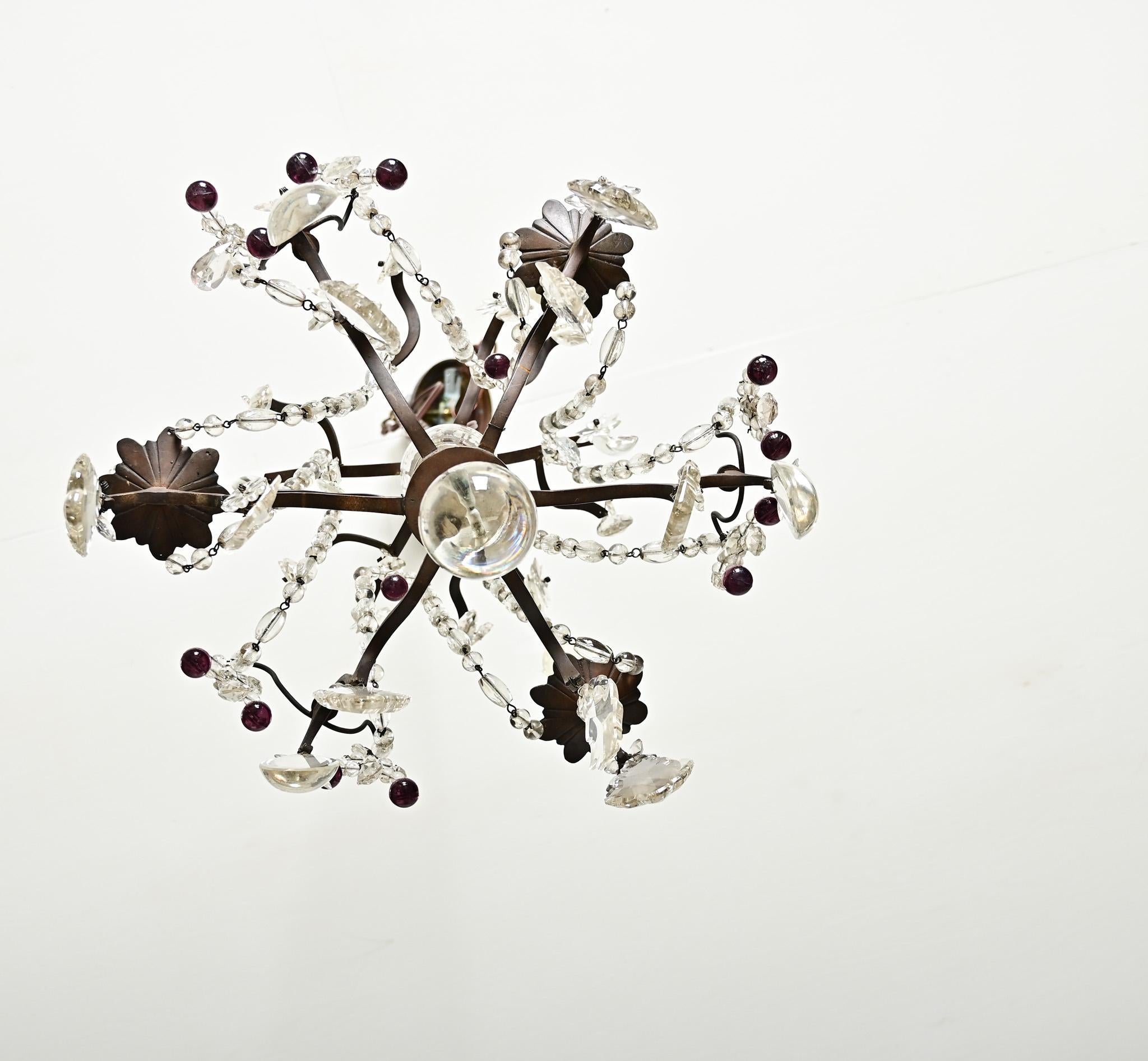 Lampadario francese in cristallo Petite del XIX secolo in vendita 1