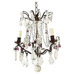 Lampadario francese in cristallo Petite del XIX secolo