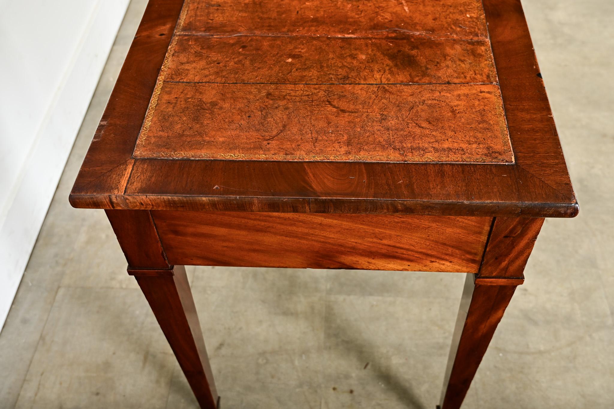Brass French 19th Century Petite Directoire Desk For Sale